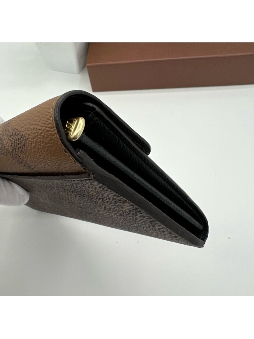 Louis Vuitton Monogram Reverse Long Portefuille Sarah Wallet in Box 💯Authentic - Picture 4 of 11